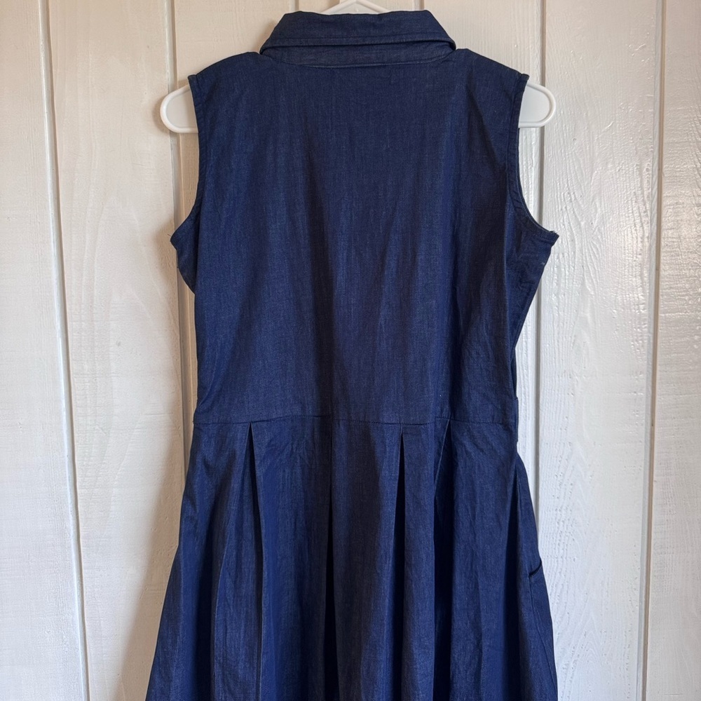 Bimba Denim Pleated Midi Dress - Picture 5 of 6